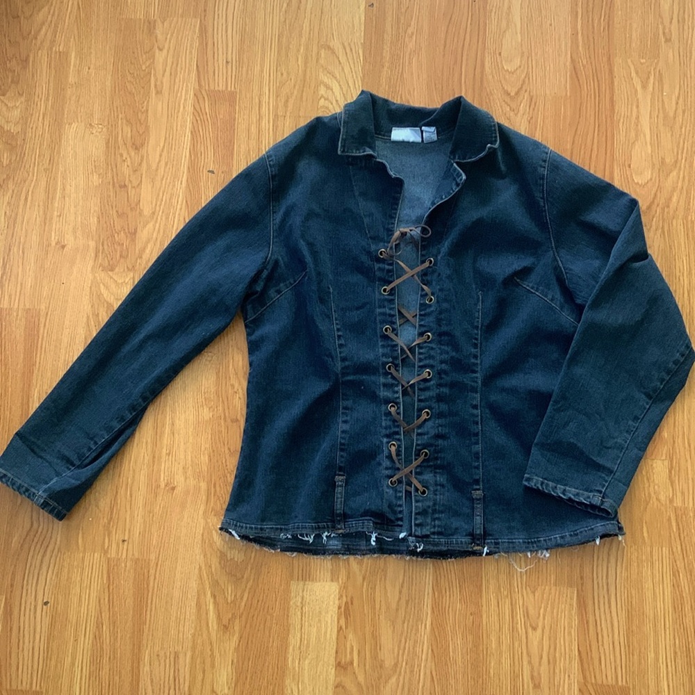 Sunshine Apparel y2k corset tie Denim Jacket